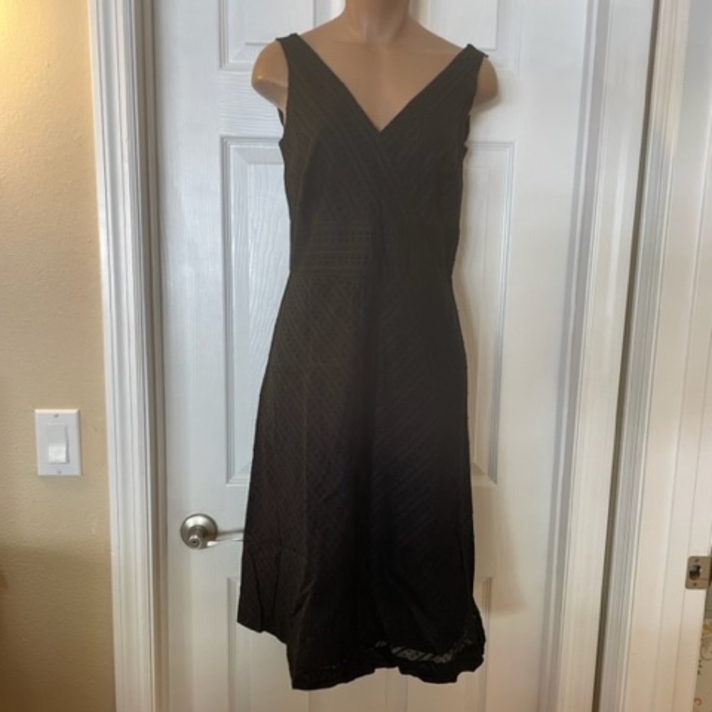 NWT NEW $149 Ann Taylor Black Swiss Dot Sheath Dress 2